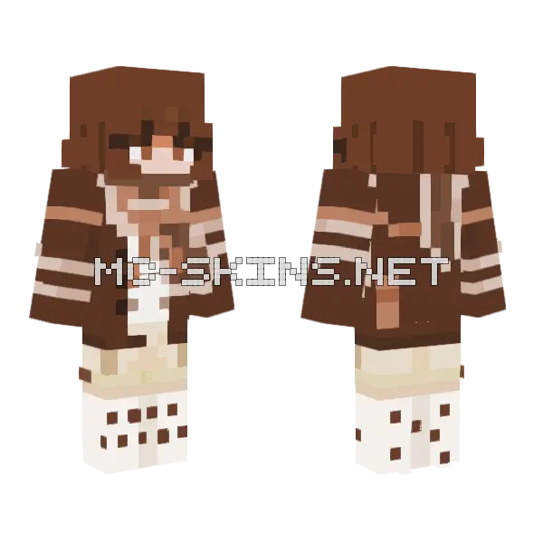 Hinoki Wood Minecraft skin, front and back