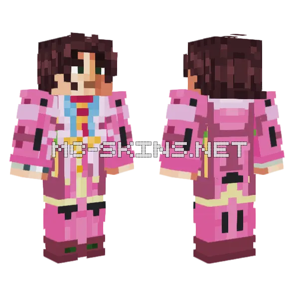 Hirohiki Araki Minecraft skin, front and back