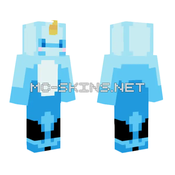 Hive Narwhal Minecraft skin, front and back