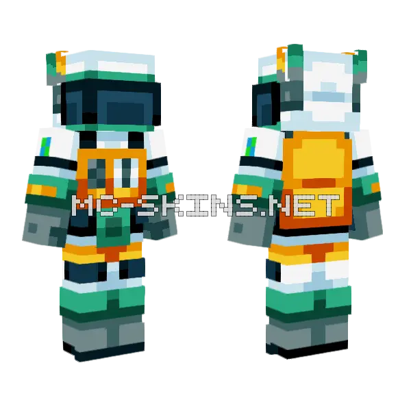 Hive NPC Minecraft skin, front and back