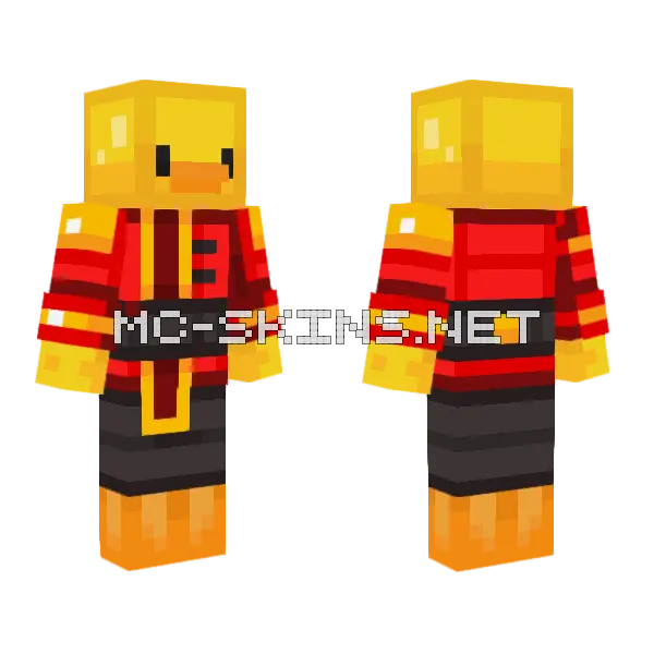 Hive Style Duck In Ionicdino Outfit Minecraft skin, front and back