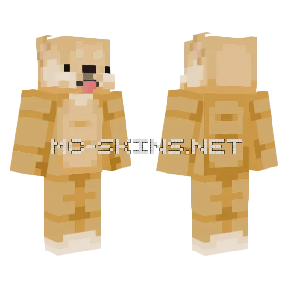 Hive Styled Doge Minecraft skin, front and back