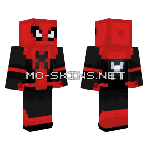 Hive Styled Spiderman Minecraft skin, front and back