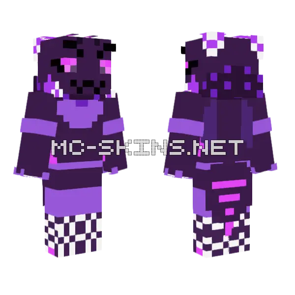 Hiveless Hivemine Minecraft skin, front and back