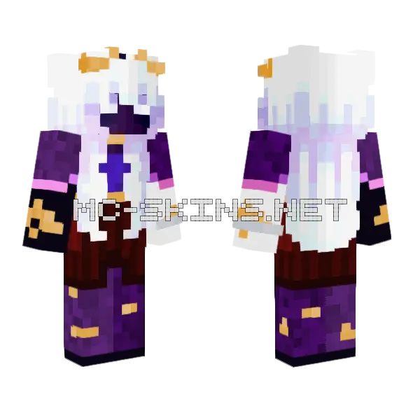 Hiver Inverno Minecraft skin, front and back