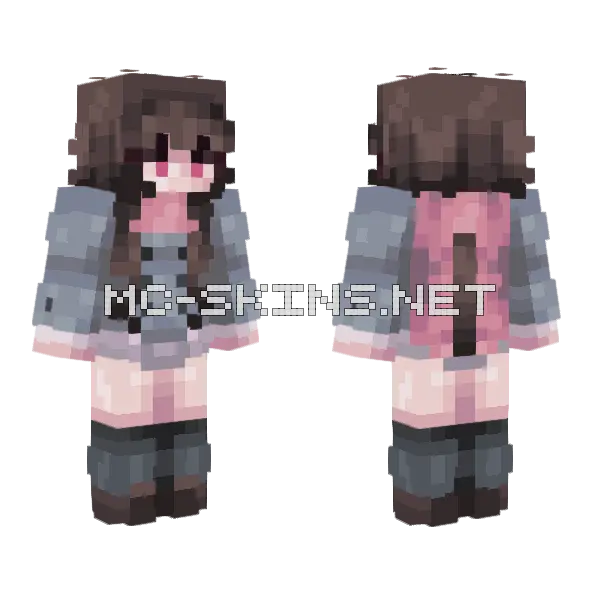 Hiyori Iki Minecraft skin, front and back