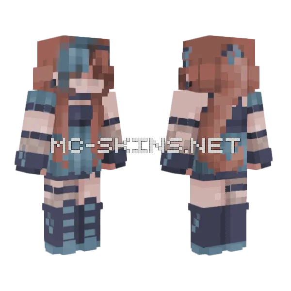 Hmmm Girl Minecraft skin, front and back