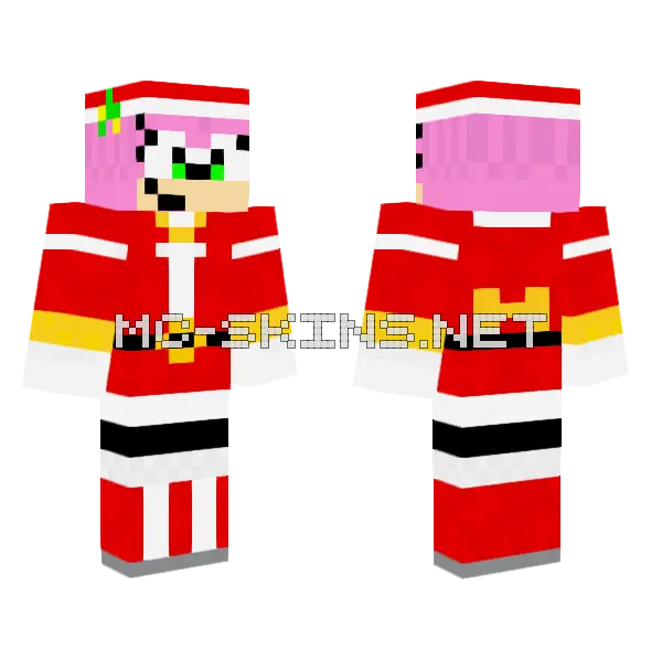 Holiday Cheer Amy Minecraft skin, front and back