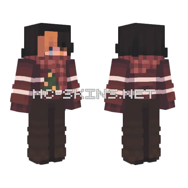 Holiday Tree Minecraft skin, front and back