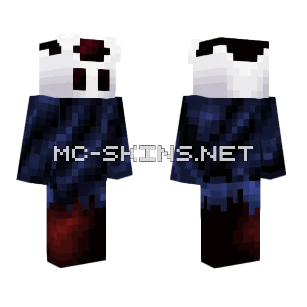 Hollow Knight Minecraft skin, front and back