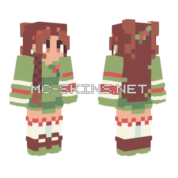 Holly Berries RC Minecraft skin, front and back