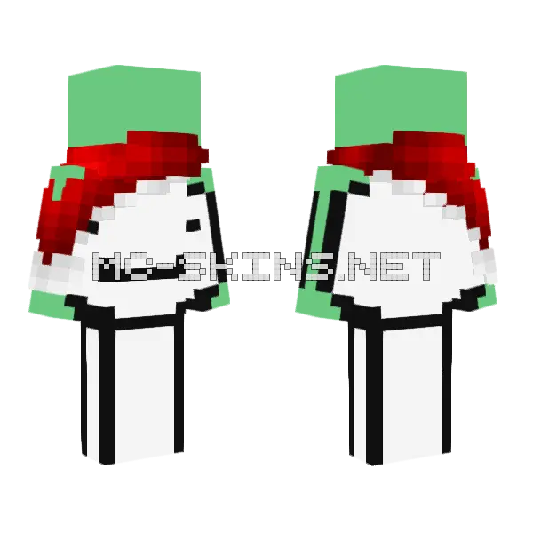Holly Jolly Dream Minecraft skin, front and back