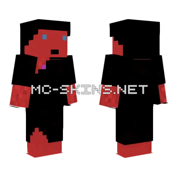 Homeless Man Minecraft skin, front and back