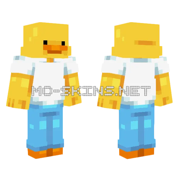 Homer Duckson Minecraft skin, front and back