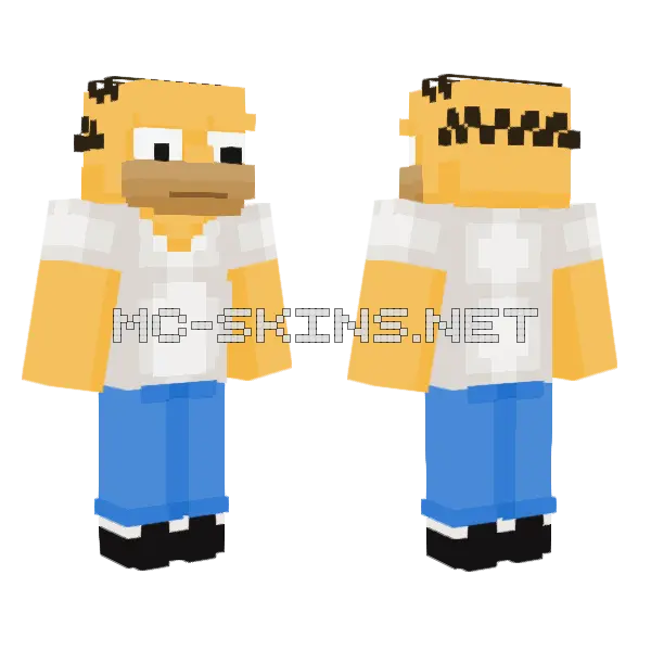 Homer For Jax Minecraft skin, front and back