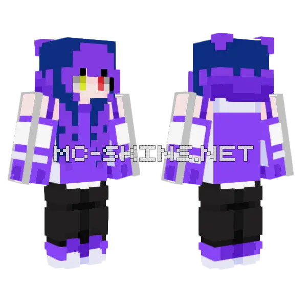 Hominanilinaplays Girl Minecraft skin, front and back