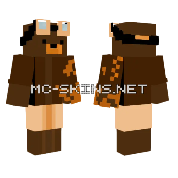 Honey Bear Minecraft skin, front and back