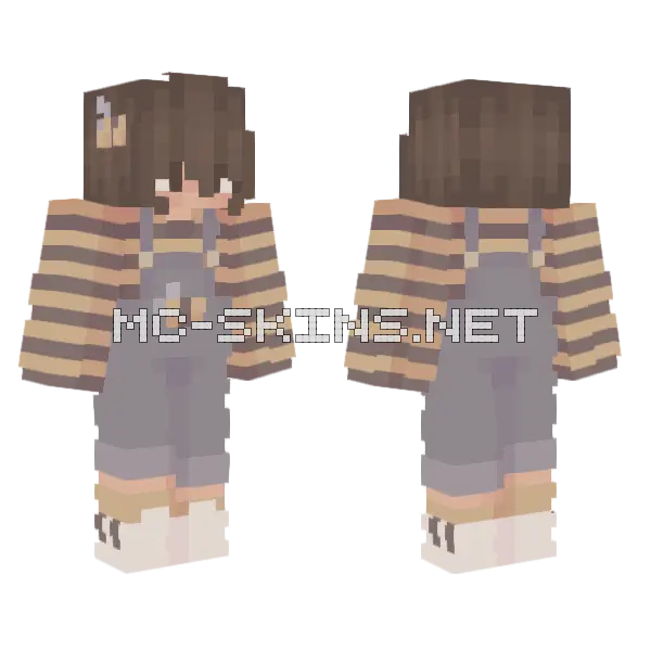 Honey Bee Girl Minecraft skin, front and back