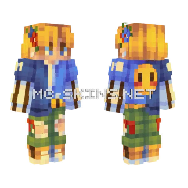 Honey Bloom SF Minecraft skin, front and back