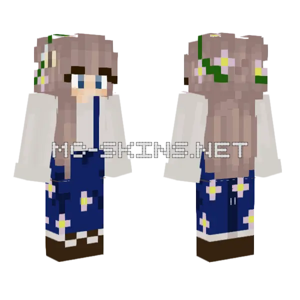 Honey Flower Minecraft skin, front and back