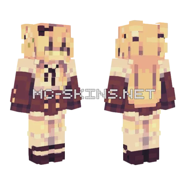 Honey Skin Minecraft skin, front and back