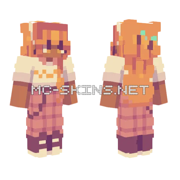 Honeycrisp RCE Minecraft skin, front and back