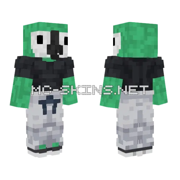 Honored Parrot Minecraft skin, front and back