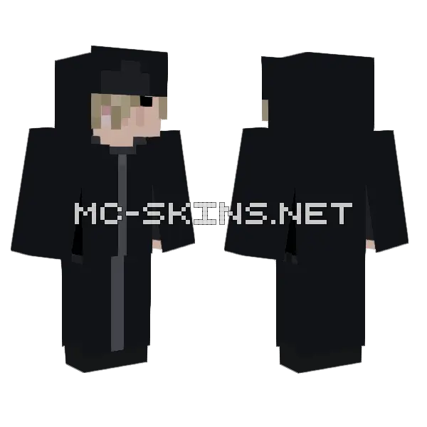Hooded Demon Minecraft skin, front and back