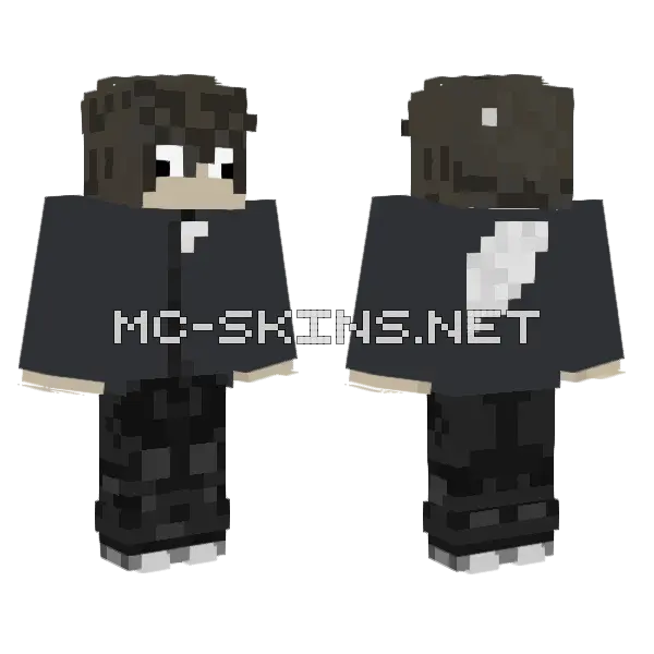 Hooded Figure Minecraft skin, front and back