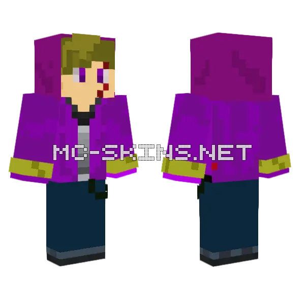 Hooded Okra10 Minecraft skin, front and back