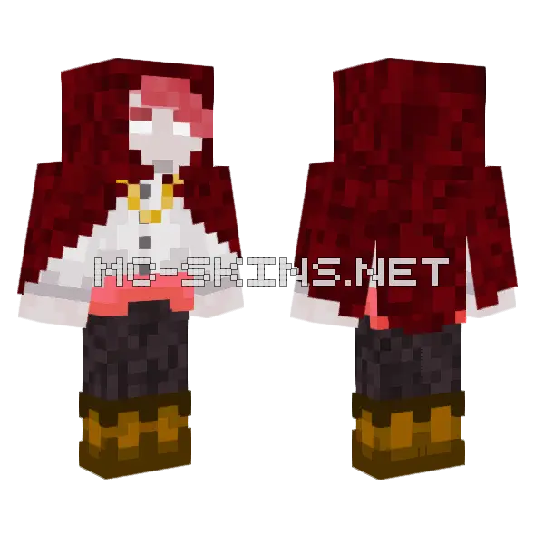 Hooded Sicaburr Minecraft skin, front and back