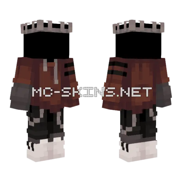 Hoodie King Minecraft skin, front and back