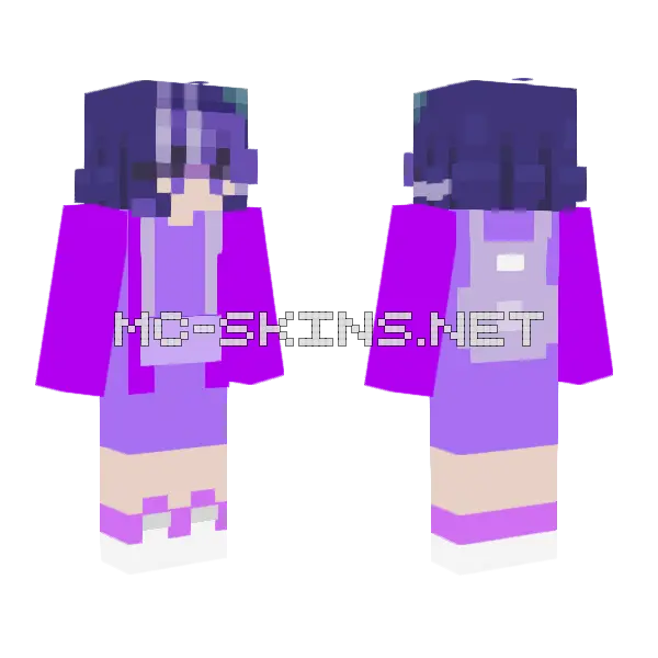 Hoodie Under Jacket Minecraft skin, front and back