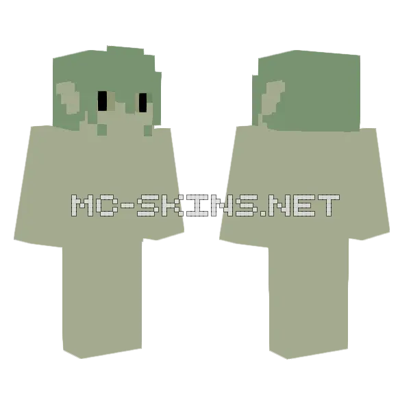 Hoppy The Humanoid Frog Minecraft skin, front and back
