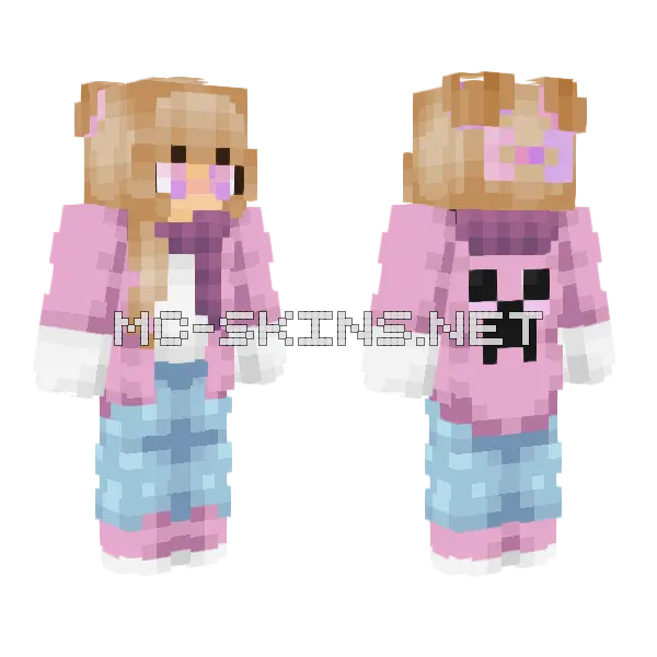 Hot Chocolate Snowcember Day 10 Minecraft skin, front and back