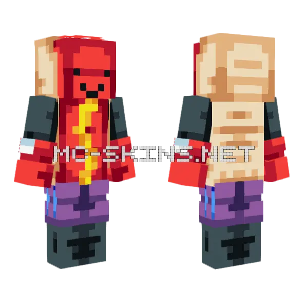 Hot Dog Boxer Minecraft skin, front and back