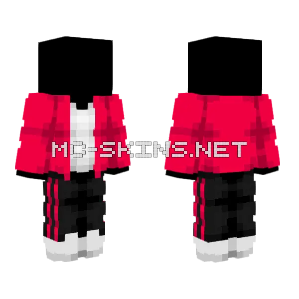 Hot Pink Coat Outfit Minecraft skin, front and back