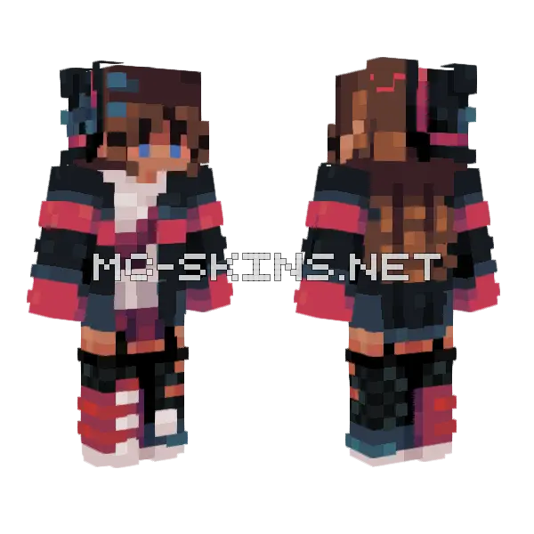 Hoverboard Spell Caster Minecraft skin, front and back