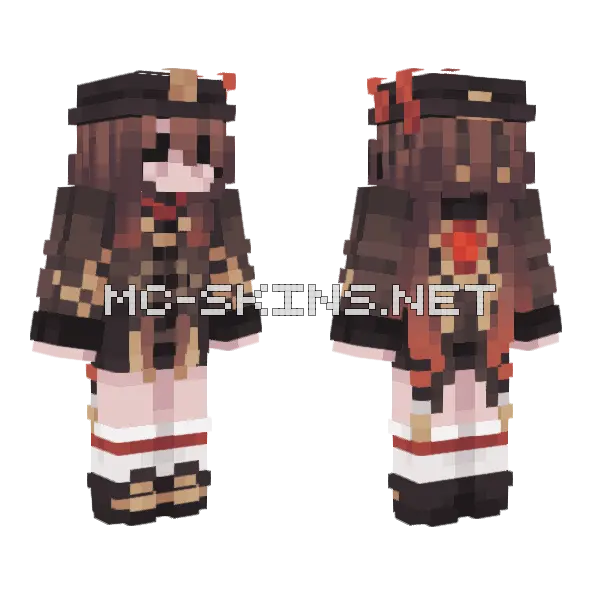 Hu Tao Minecraft skin, front and back