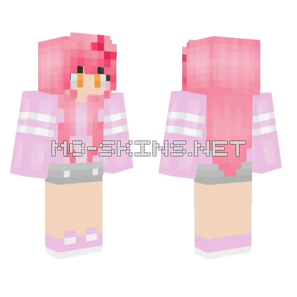 Hueman Kawaii Chan Minecraft skin, front and back