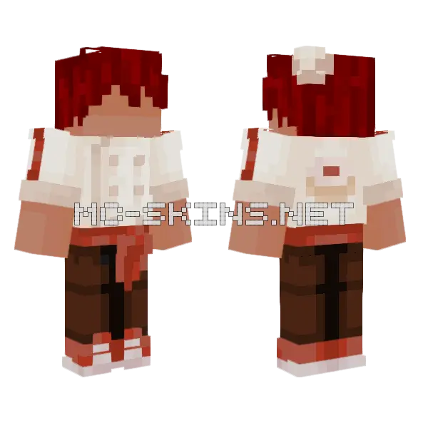 Human Baker Crow Minecraft skin, front and back