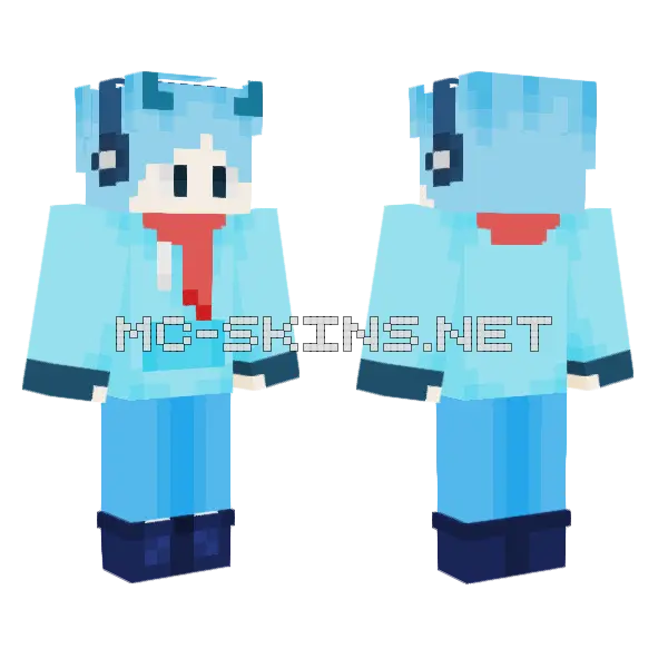 Human Bluudud Minecraft skin, front and back