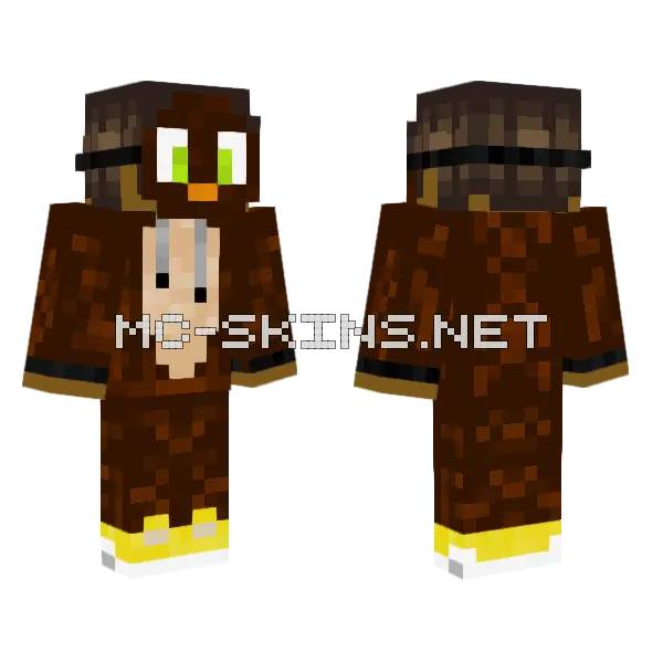 Human Bobes Minecraft skin, front and back