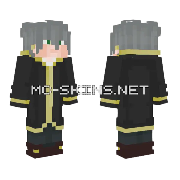 Human Invoker Minecraft skin, front and back