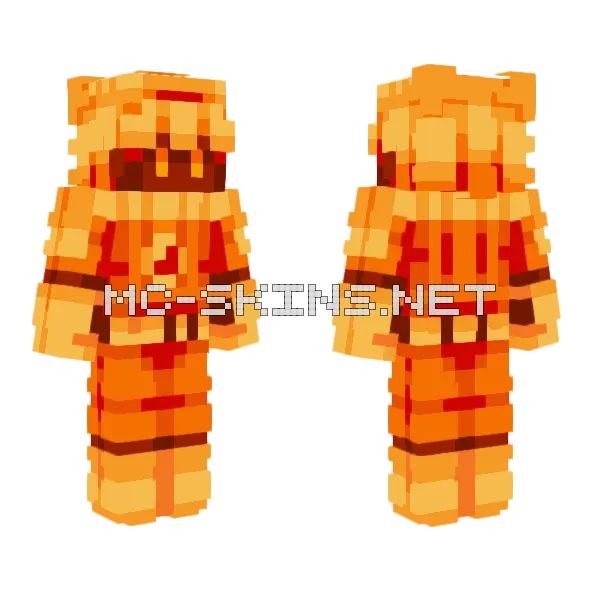 Human Torch Johnny Storm Flame On Minecraft skin, front and back