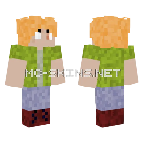 Hun Minecraft skin, front and back