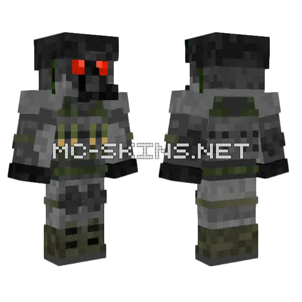 Hunk Robot Minecraft skin, front and back