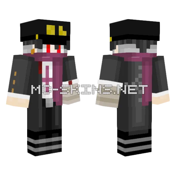 Hunter Milex Minecraft skin, front and back