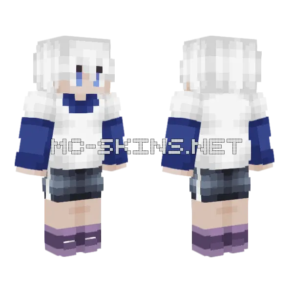 Hunter X Hunter Killua Minecraft skin, front and back