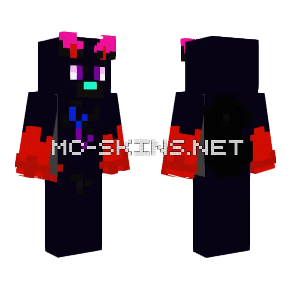 Huscker Wolf Minecraft skin, front and back